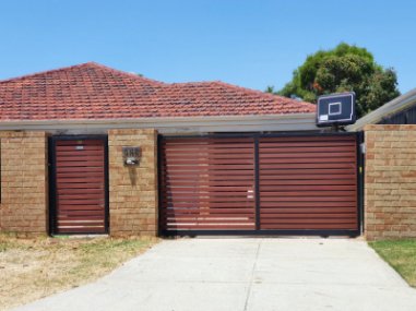 Two gates, a single and a double swing gates installed for a house in Hobart, TAS