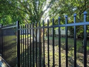New metal fence installed for a Sandy Bay TAS home owner.